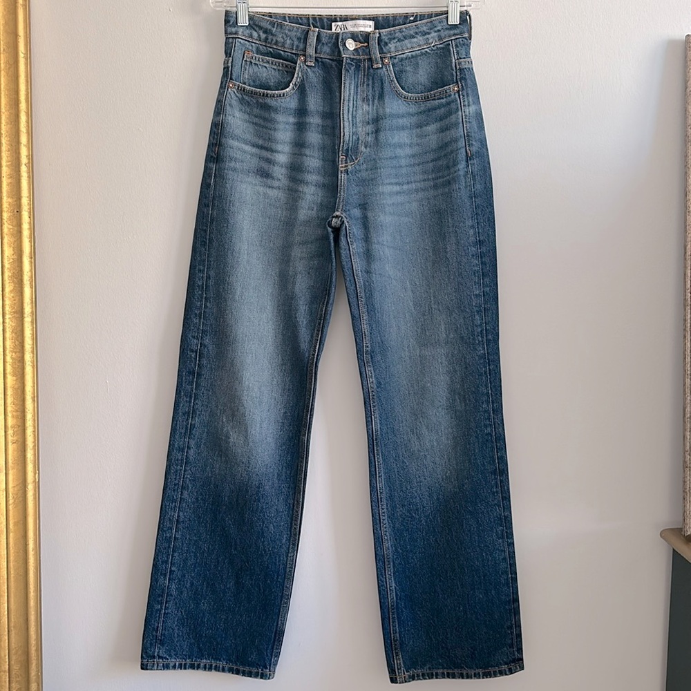 Great Condition! Zara Classic Blue Denim Jeans, Sz. 6